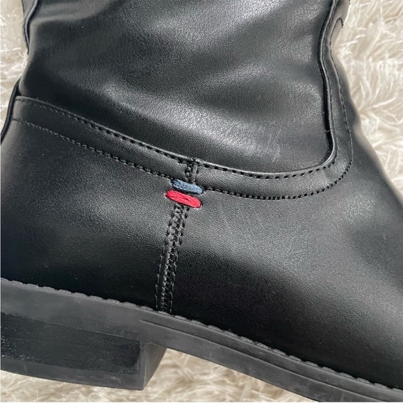 Tommy Hilfiger Black Tan Full Zip Riding Boots Size 6.5 - Picture 14 of 16